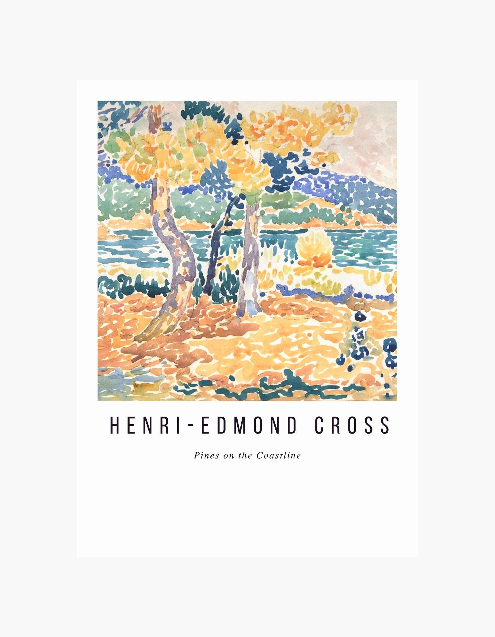 Henri-Edmond Cross Pines on the Coastline Poster