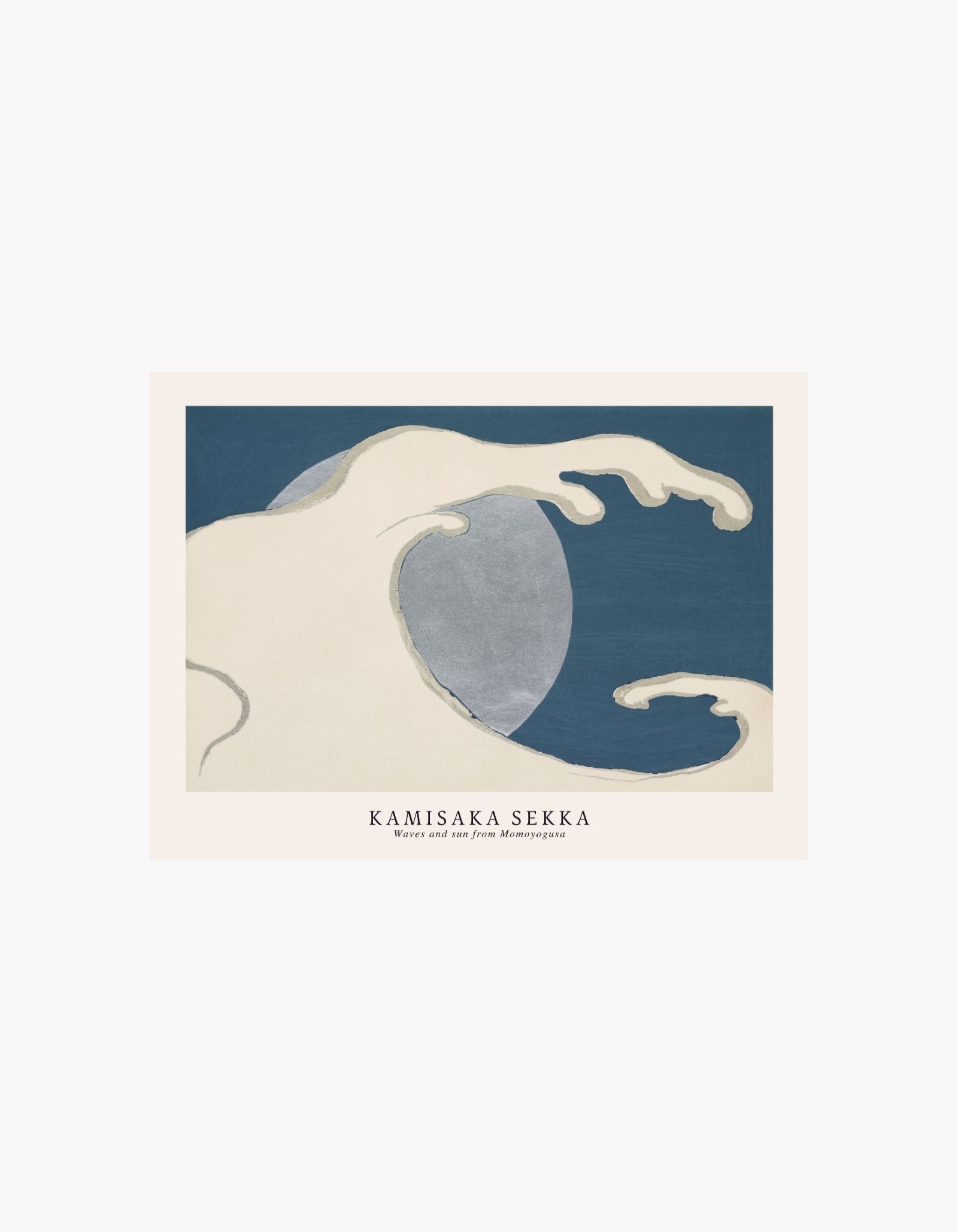 Kamisaka Sekka Waves and Sun Poster