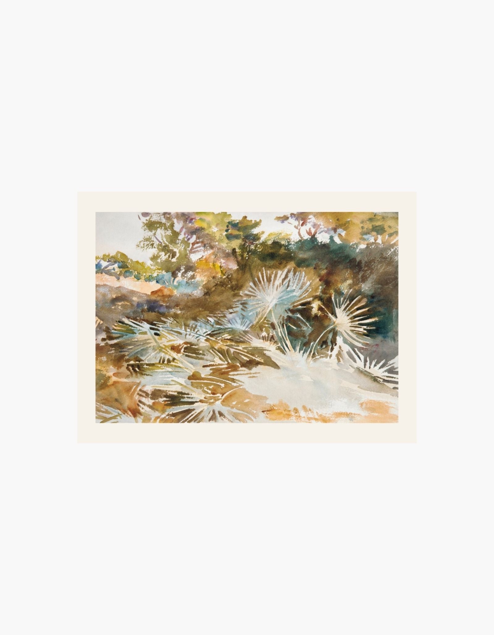 John Singer Sargent Landscape with Palmettos Poster