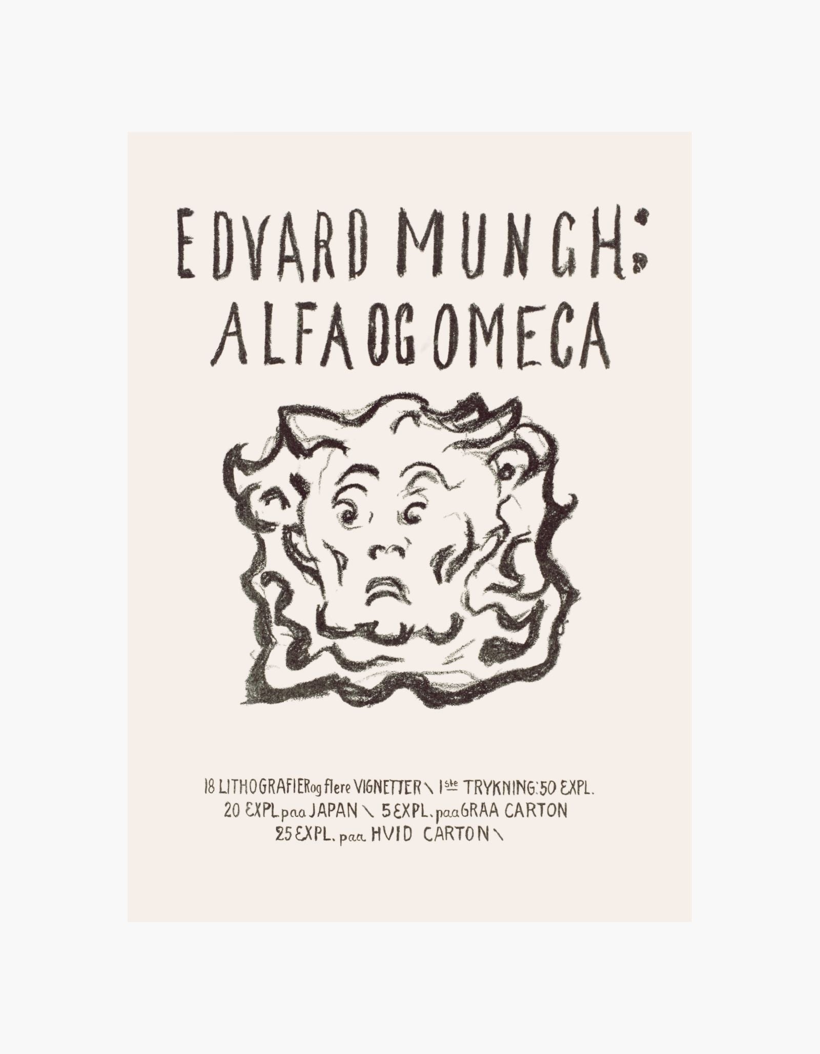 Edvard Munch Alfa and Omega Poster