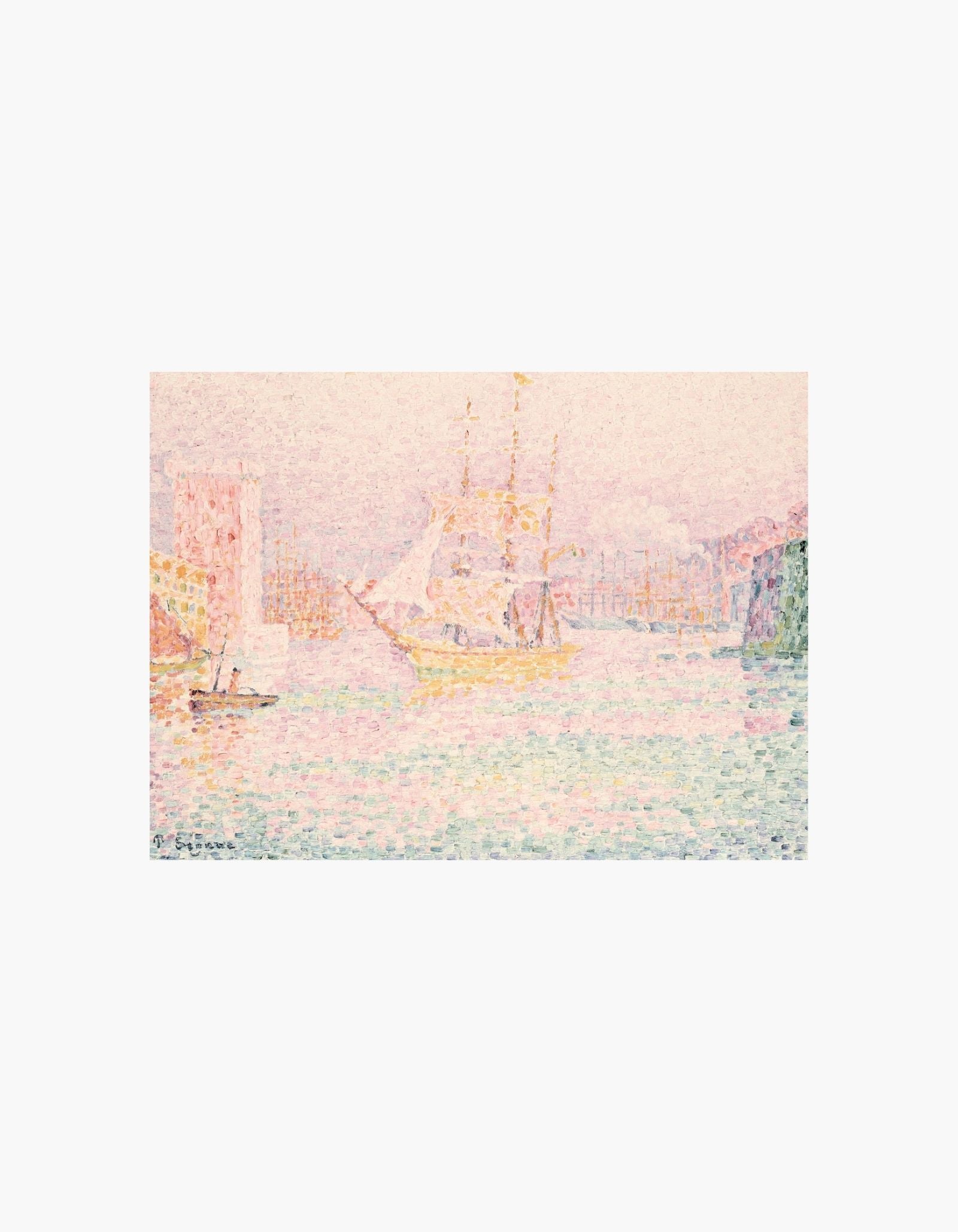 Paul Signac The Harbour at Marseilles Poster
