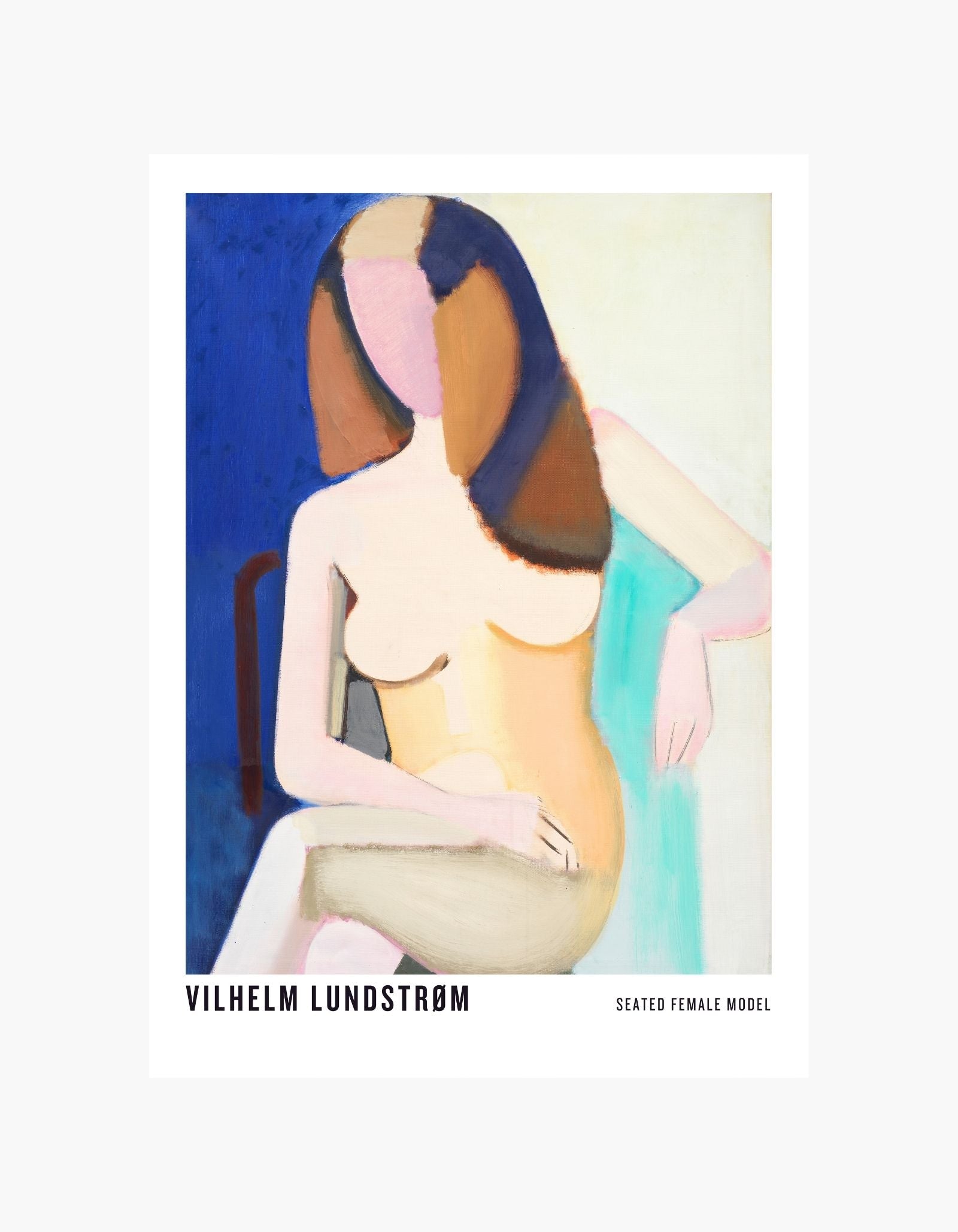 Vilhelm Lundstrøm Seated Female Model Poster