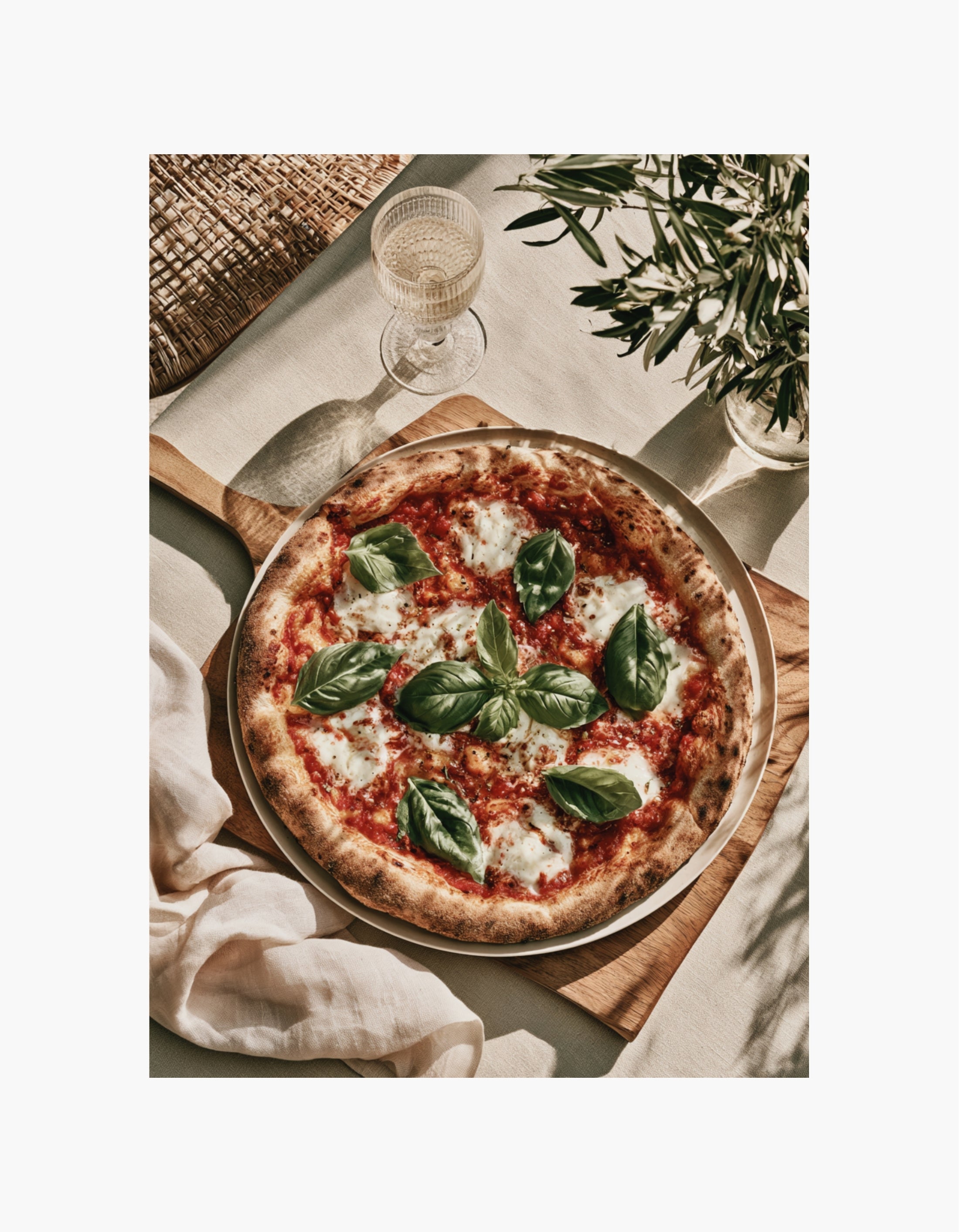 Italian Margherita Pizza Poster