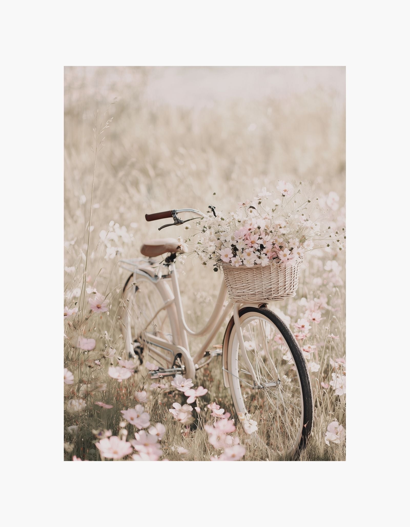 Vintage Flower Bicycle Poster