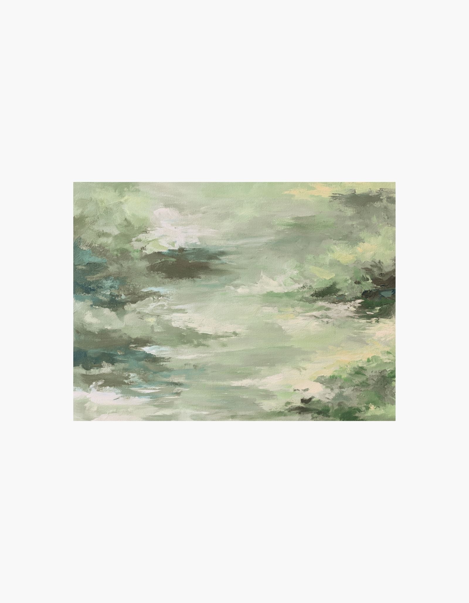 Green Meadow Abstract Poster