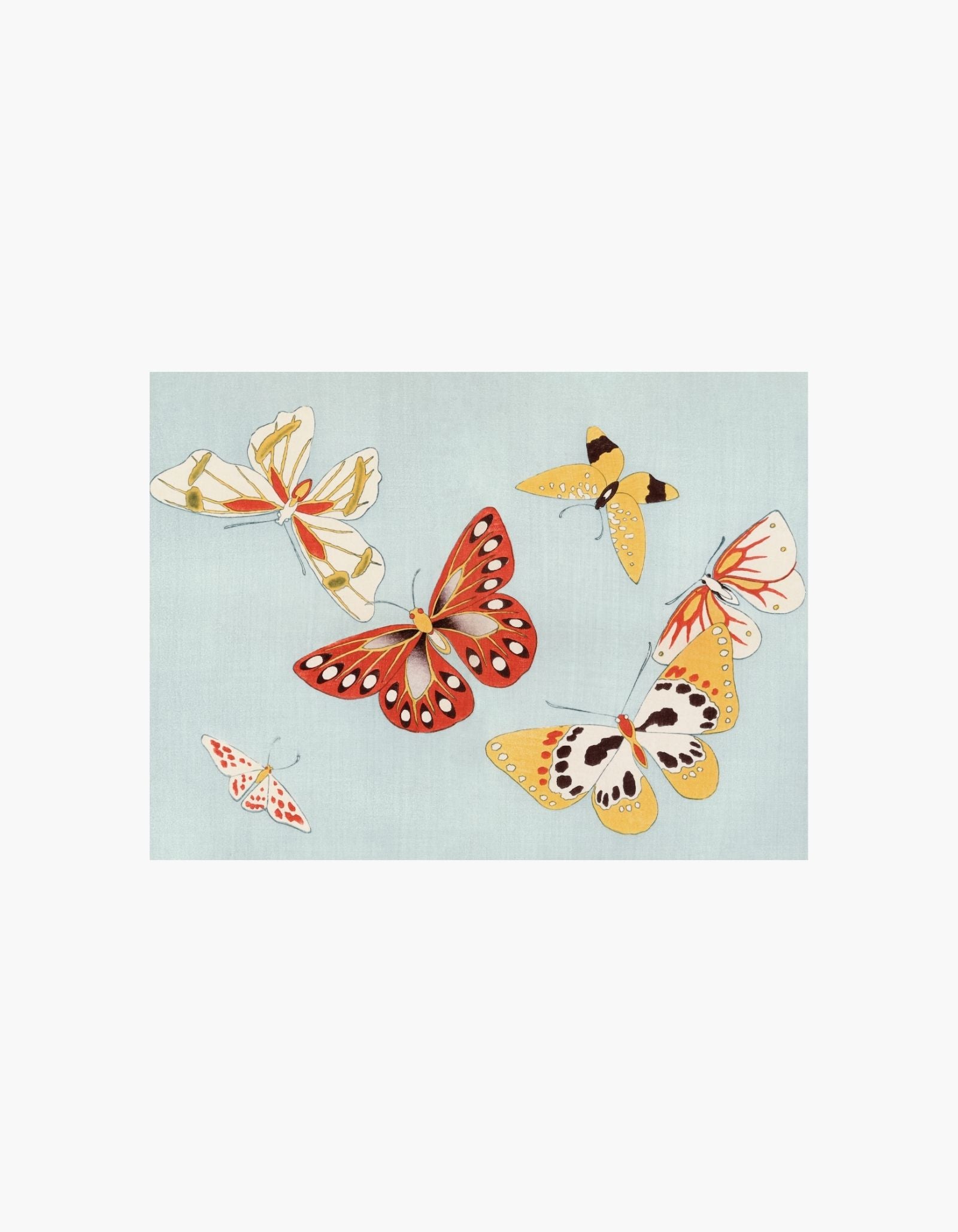 Kamisaka Sekka Japanese Butterfly Poster