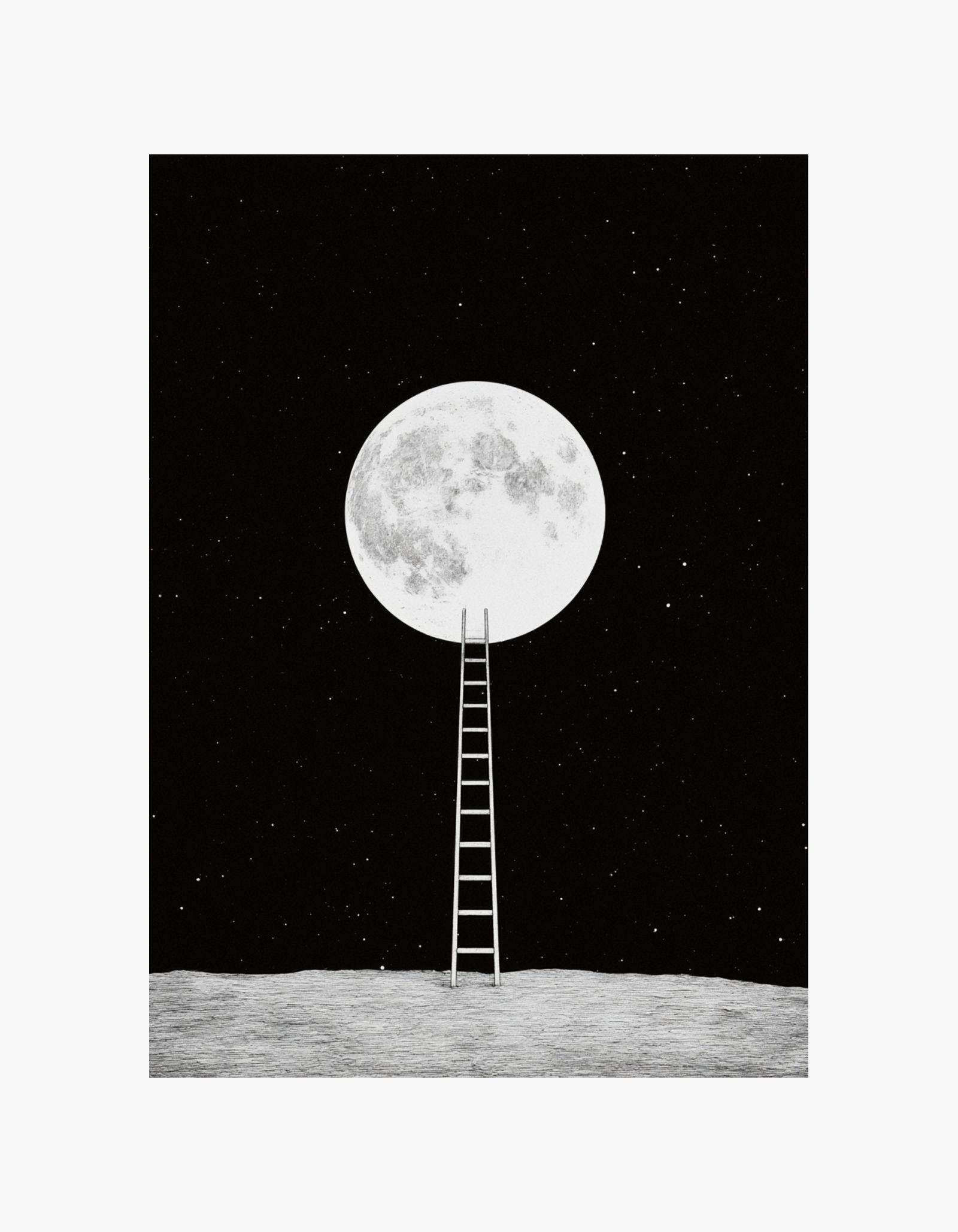 Moon Ladder Poster
