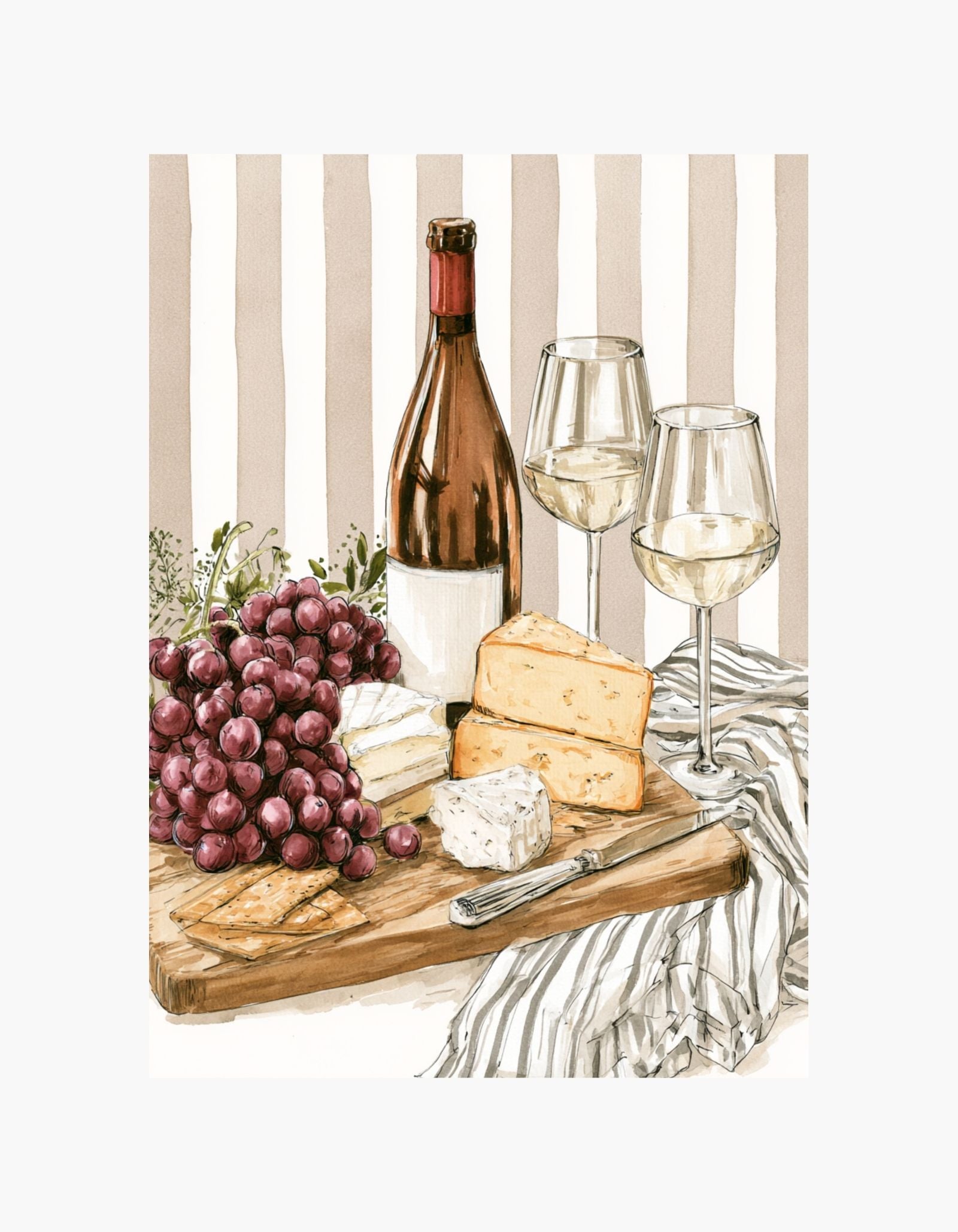 Cheese & Grapes  Poster