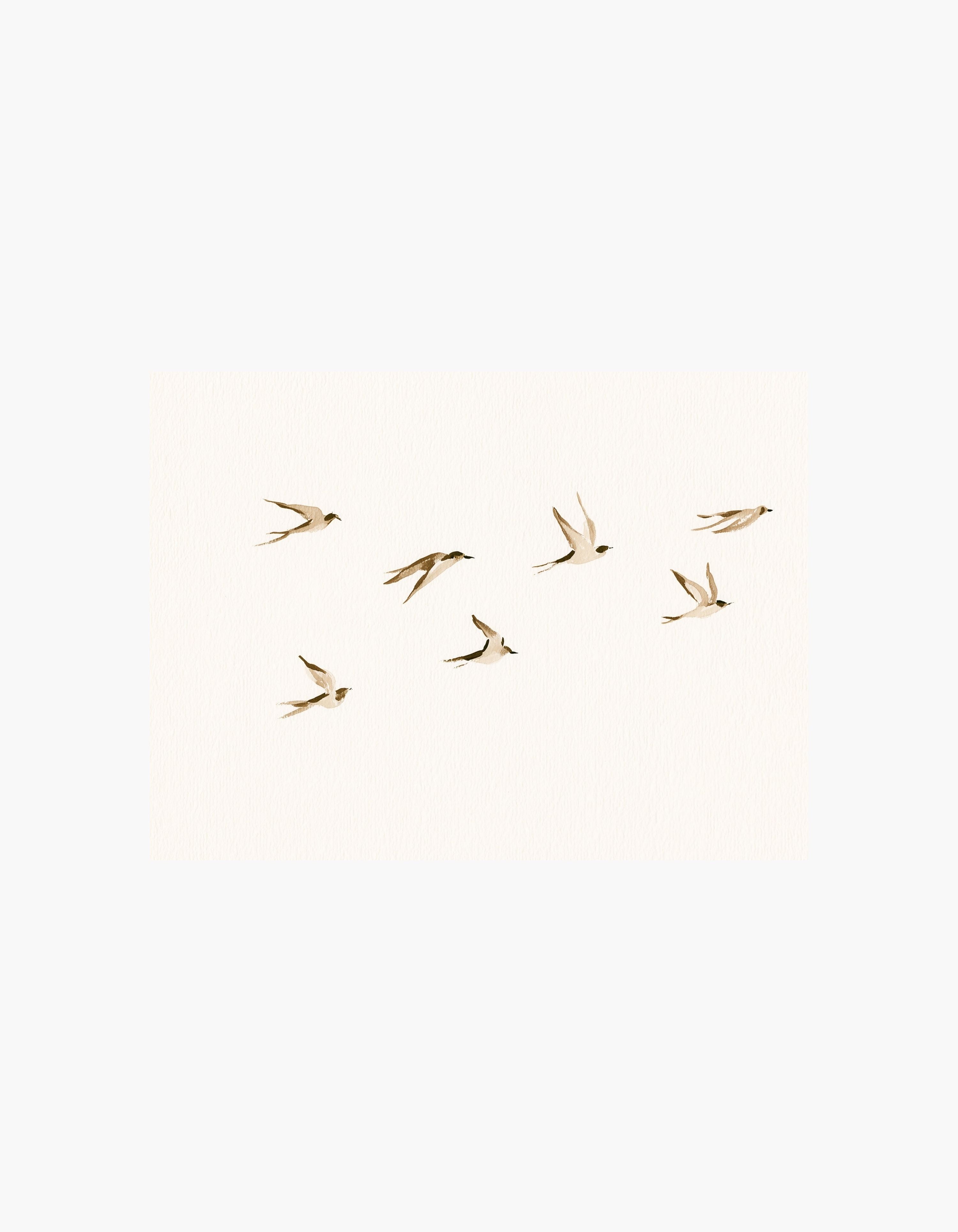 Flock of Swallows Poster