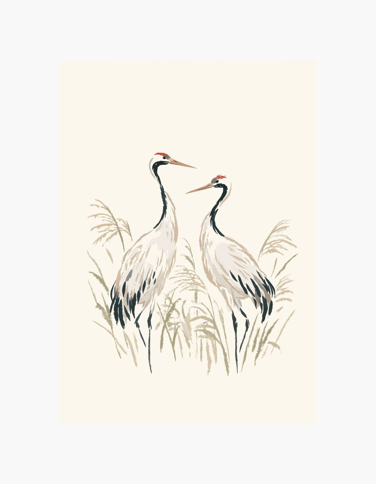 Japanese Cranes Poster