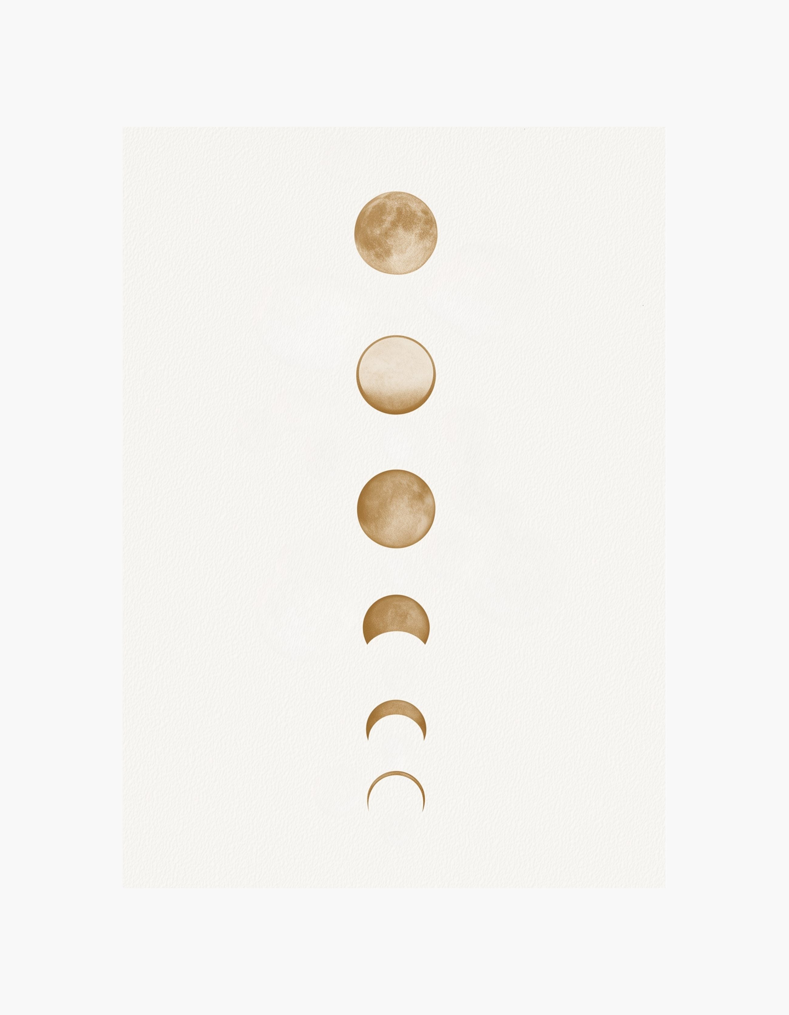 Golden Moon Phases Poster