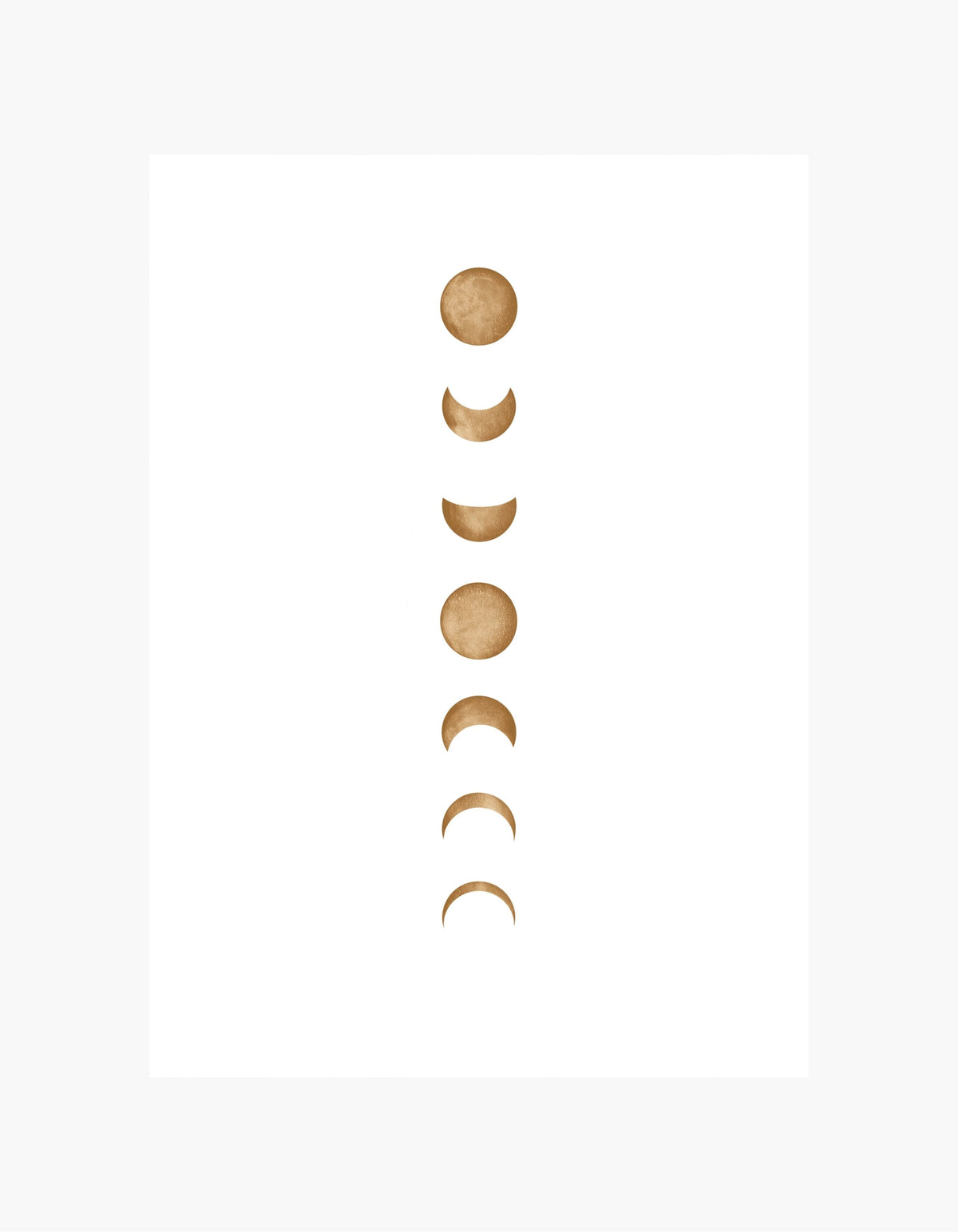 Golden Lunar Phases Poster