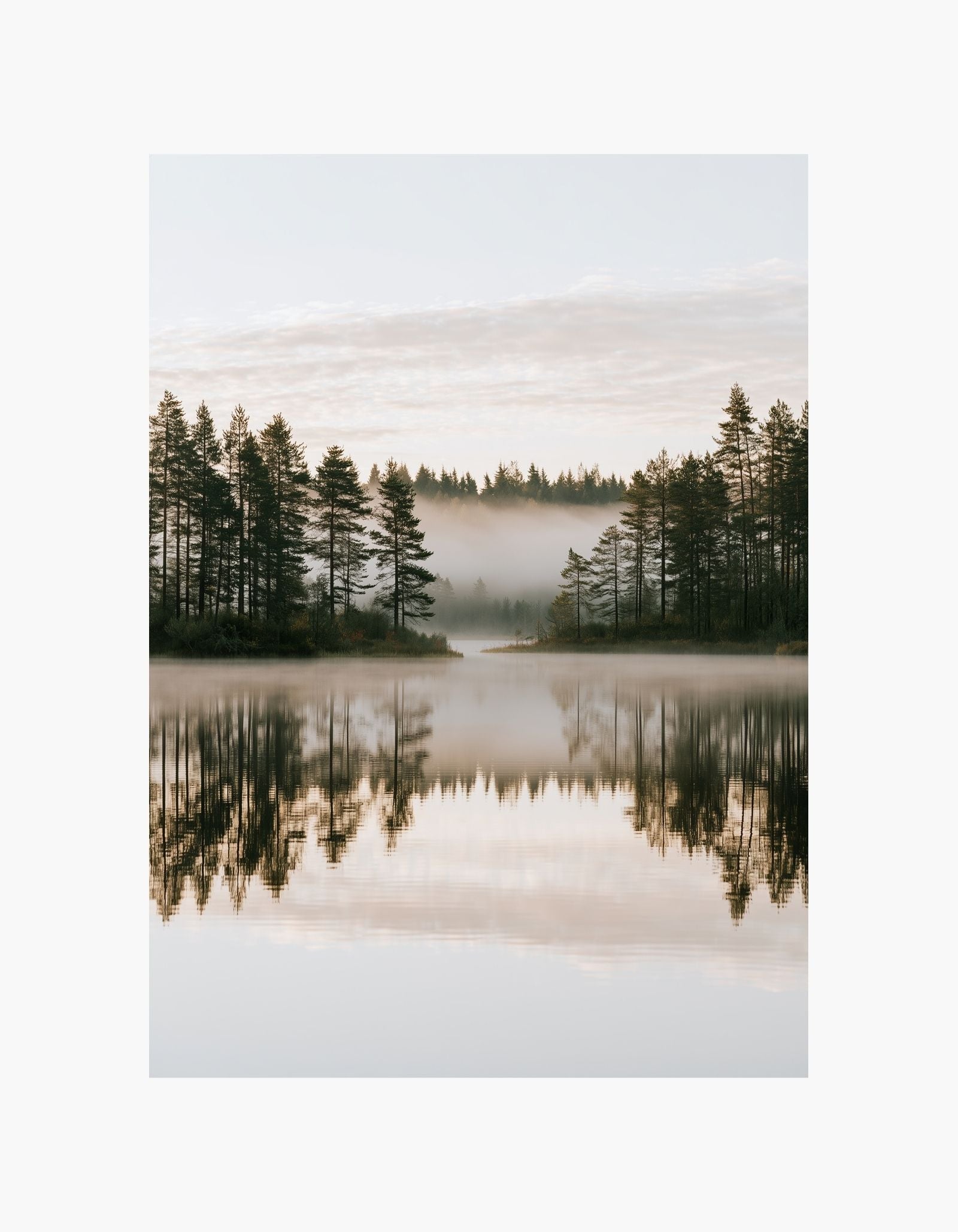 Misty Lake Poster