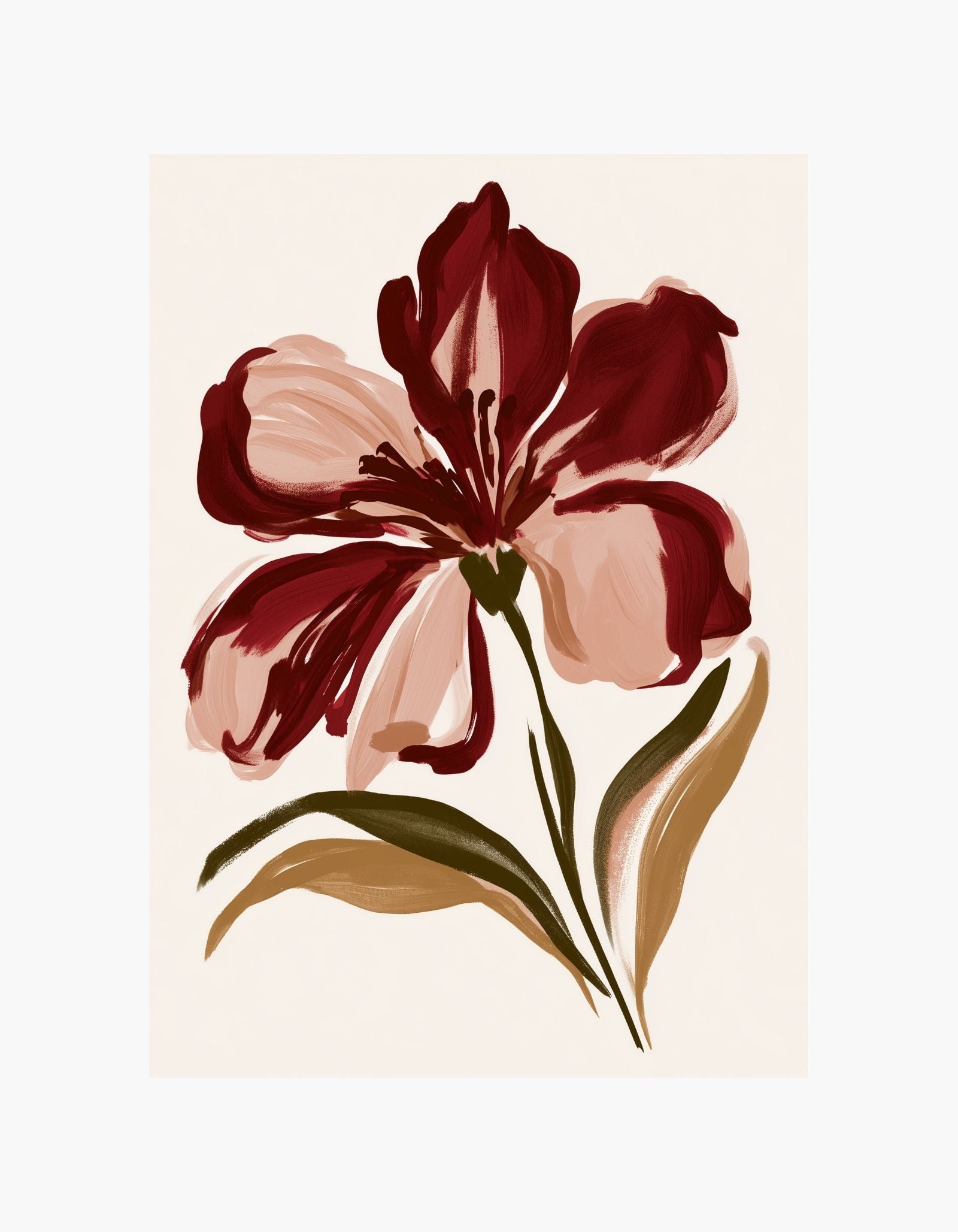 Burgundy Bloom Poster