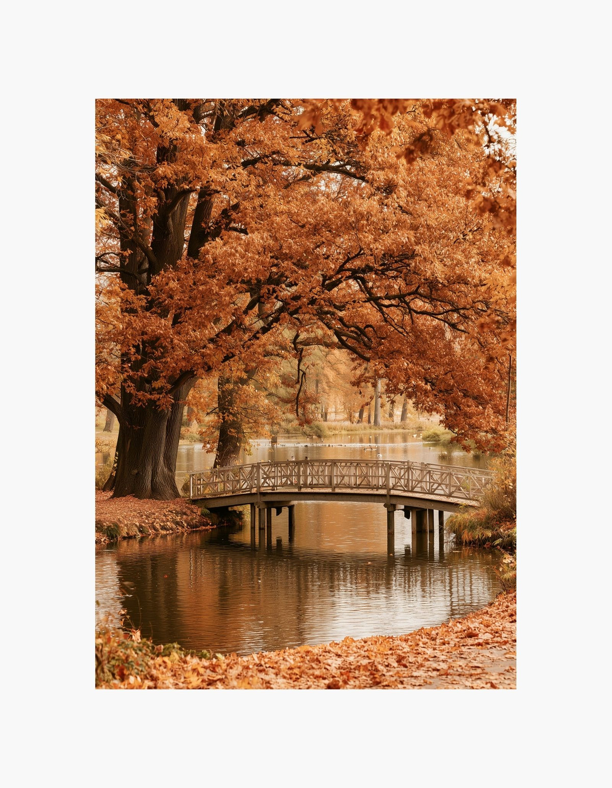 Autumn Bridge Poster