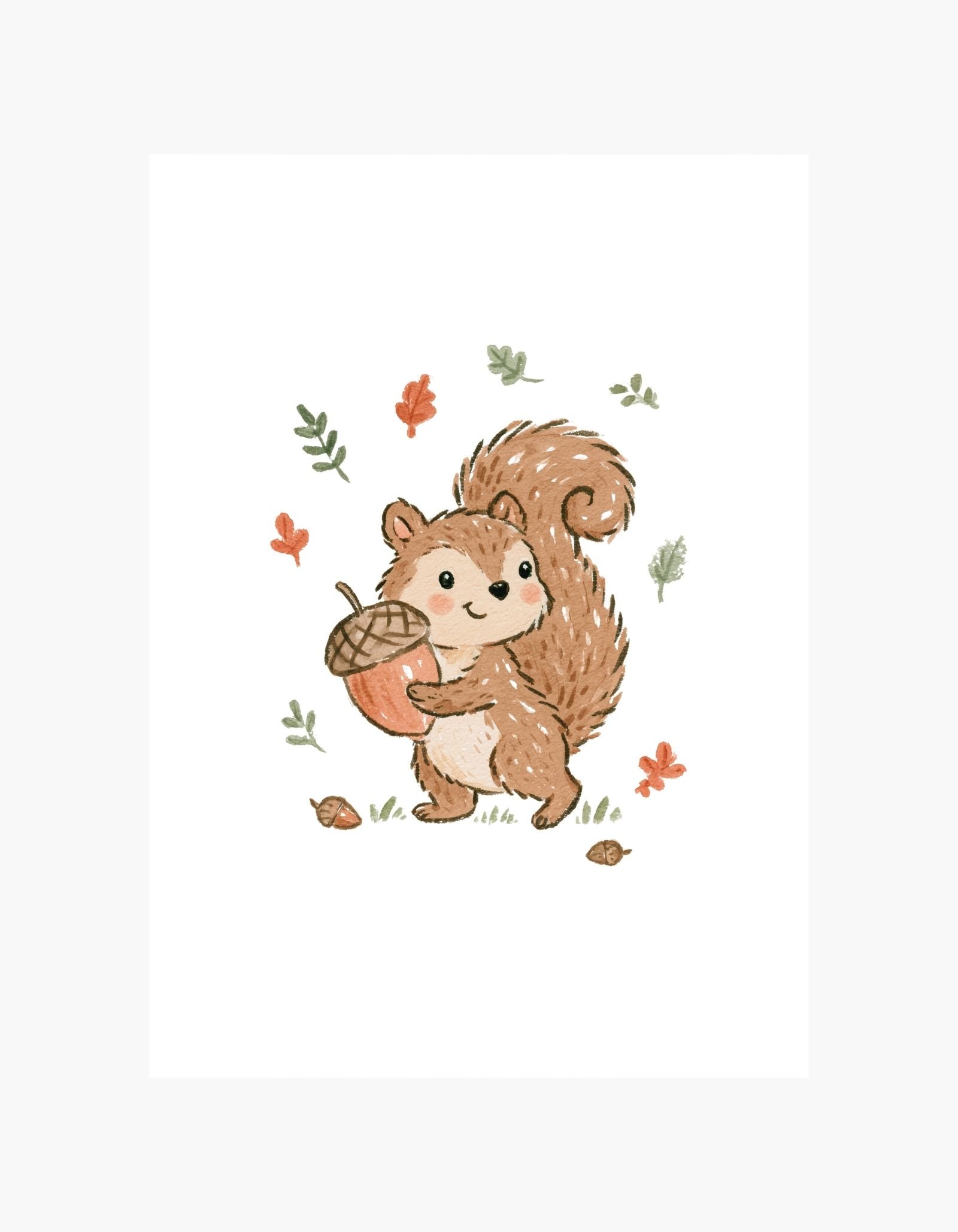 Autumn Squirrel Poster