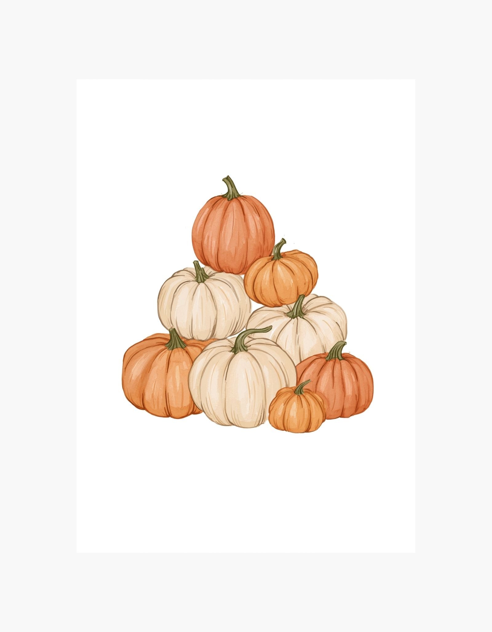 Autumn Pumpkins Poster