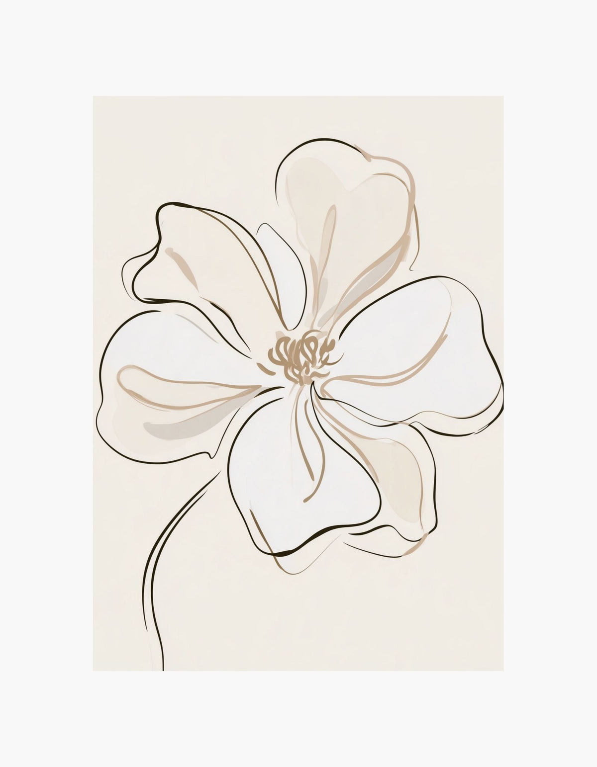Soft Bloom Line Poster