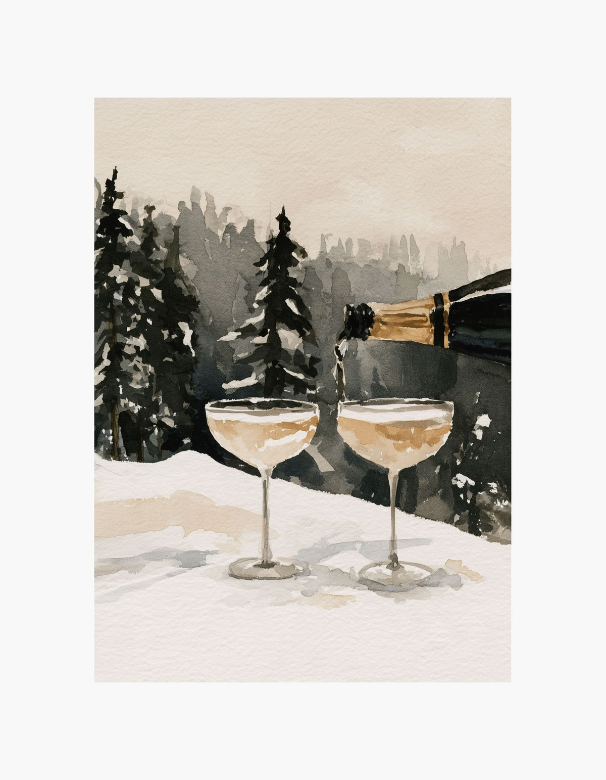 Winter Champagne Poster