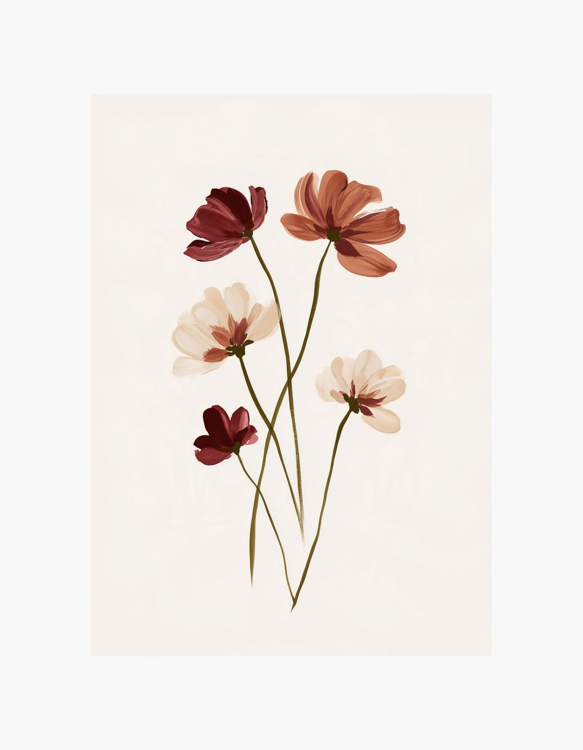 Burgundy Bouquet Poster