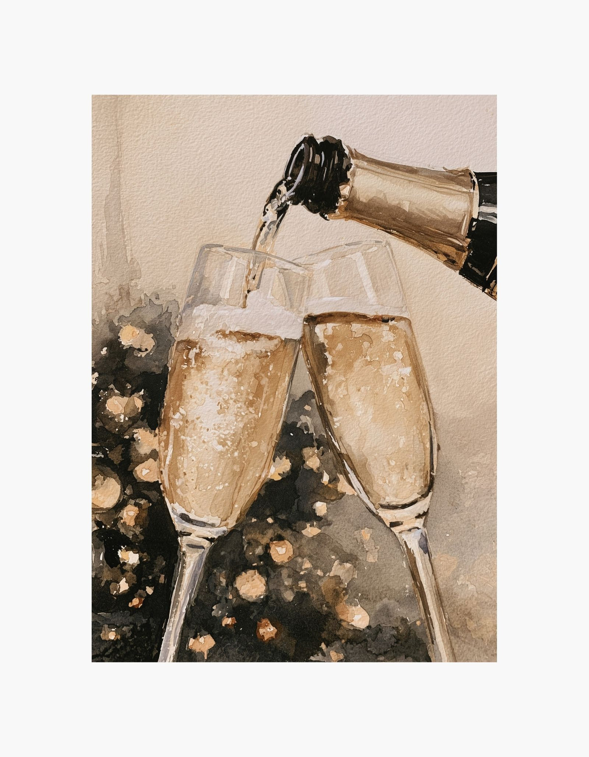 Golden Bubbles Poster
