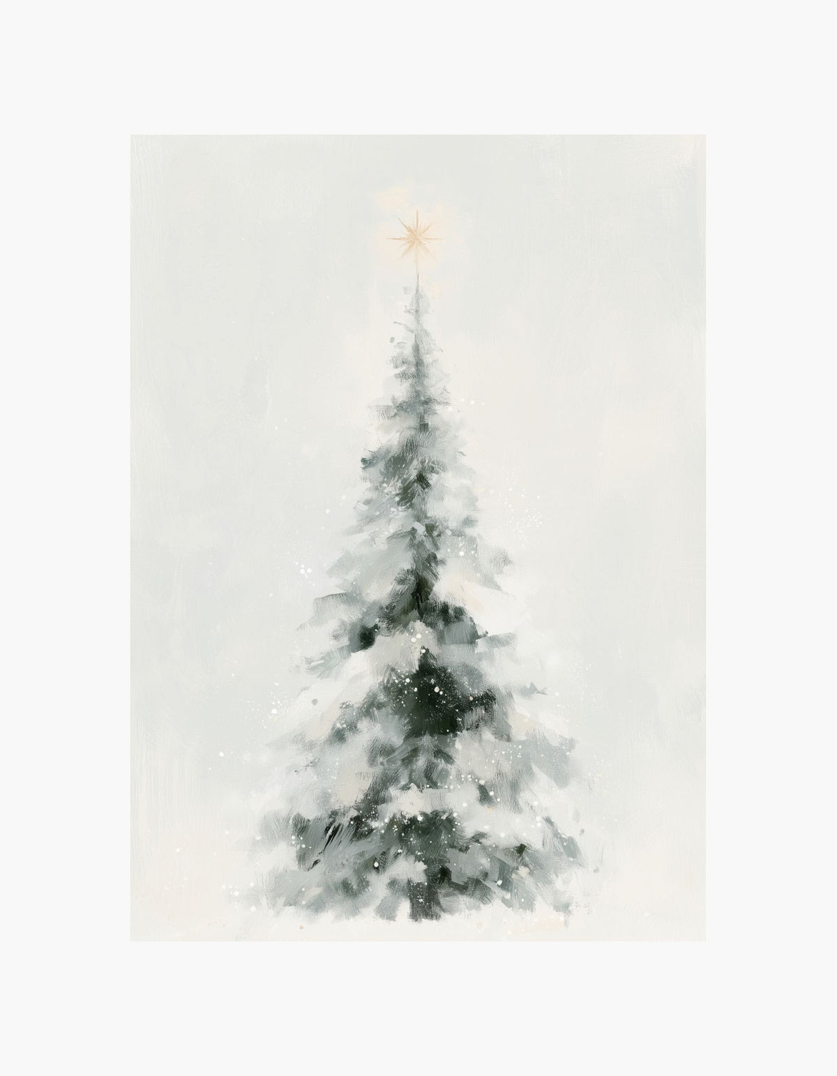 Snowy Christmas Tree Poster