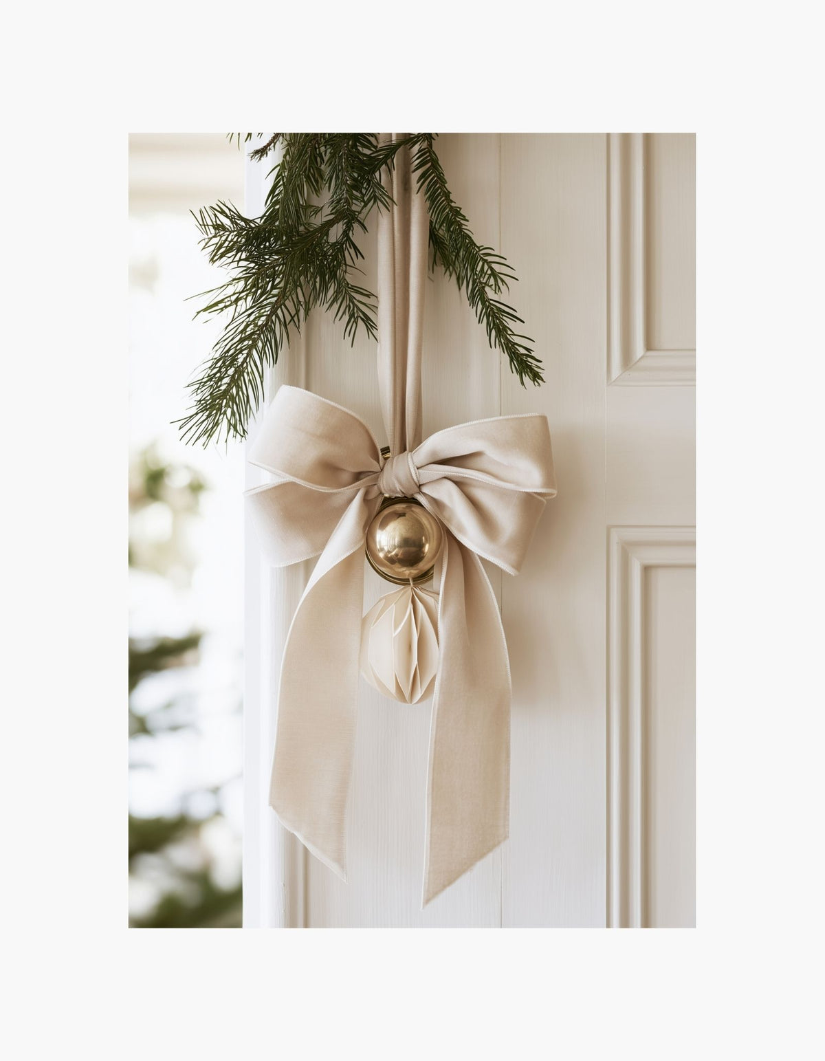 Golden Christmas Bow Poster