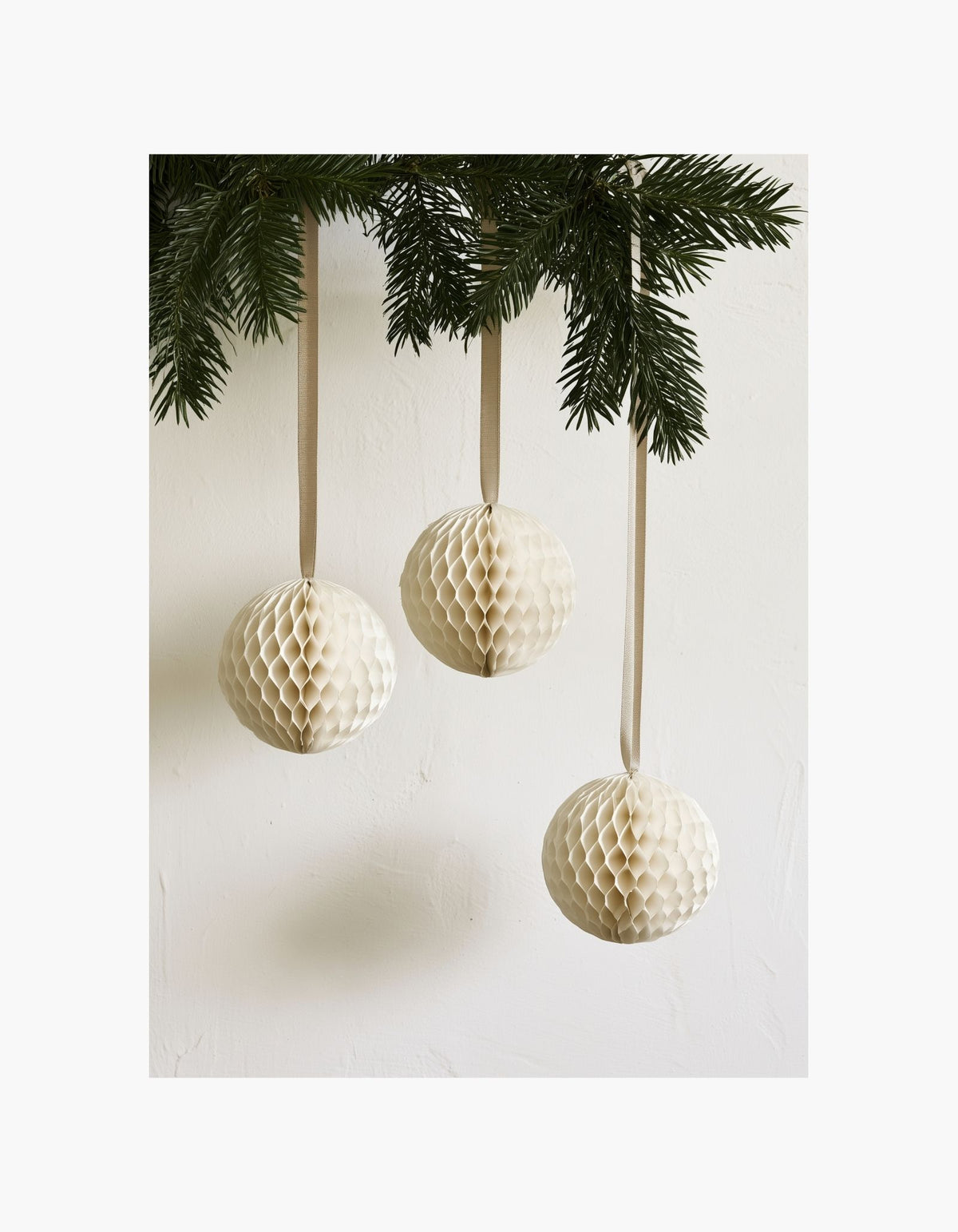 Ivory Christmas Ornaments Poster