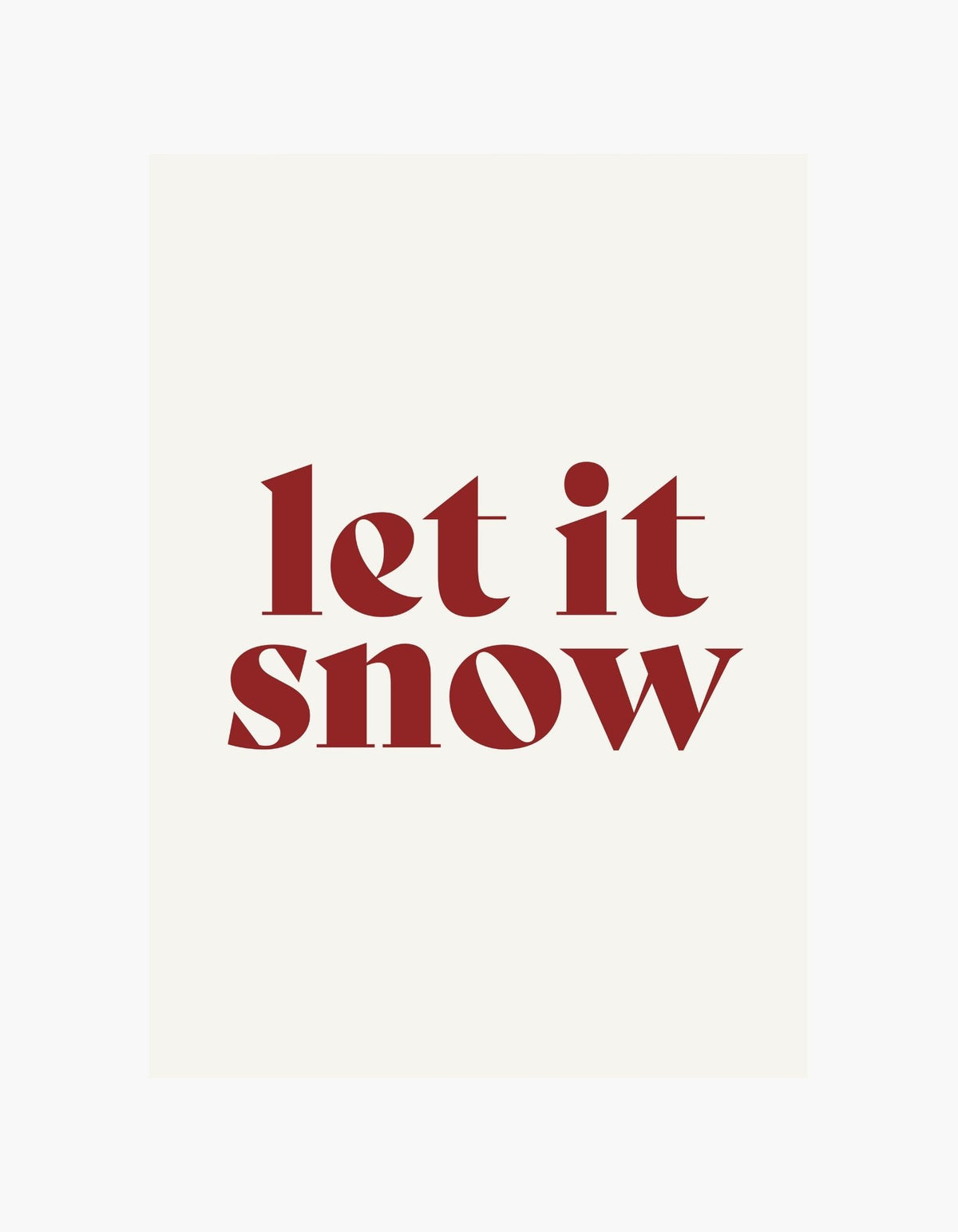 Let It Snow Poster