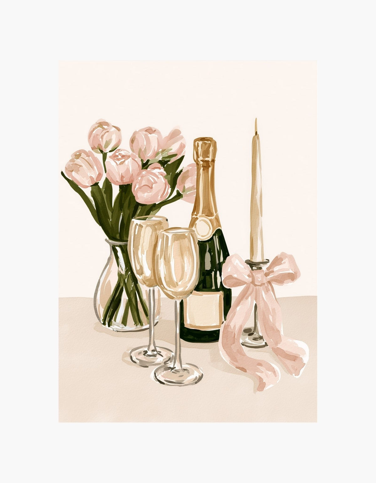 Pink Champagne Poster