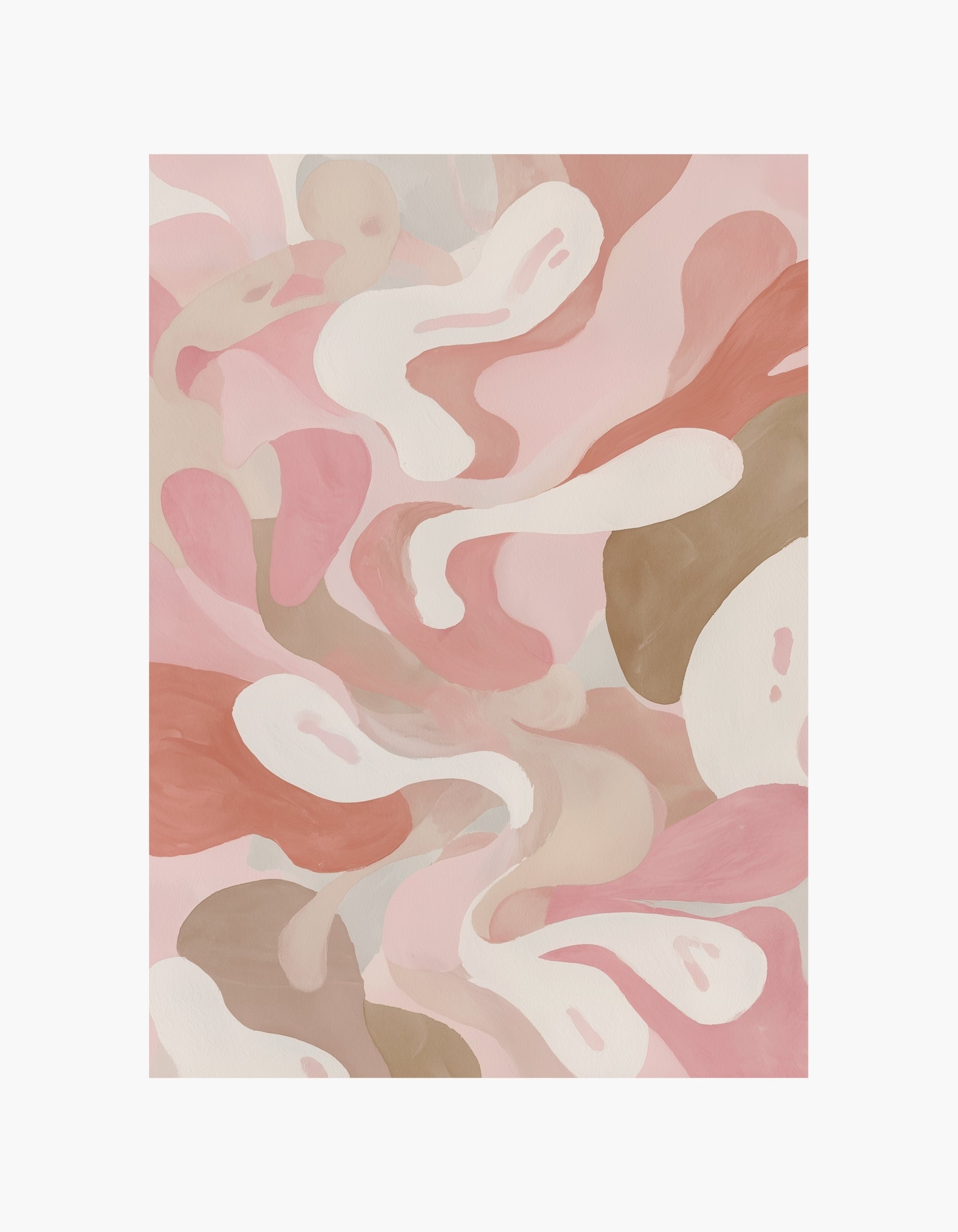 Soft Pink Shapes Poster