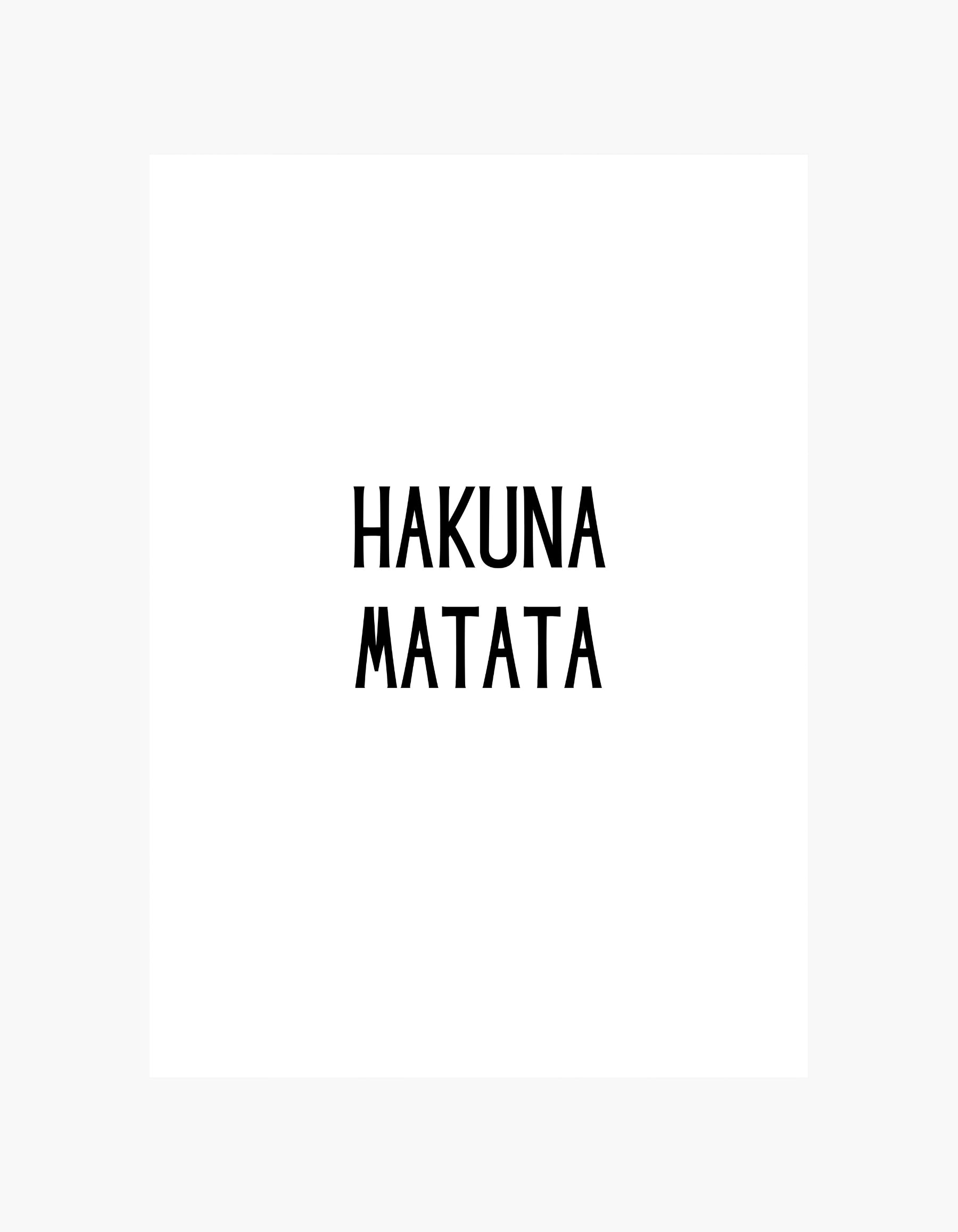 Hakuna Matata Poster