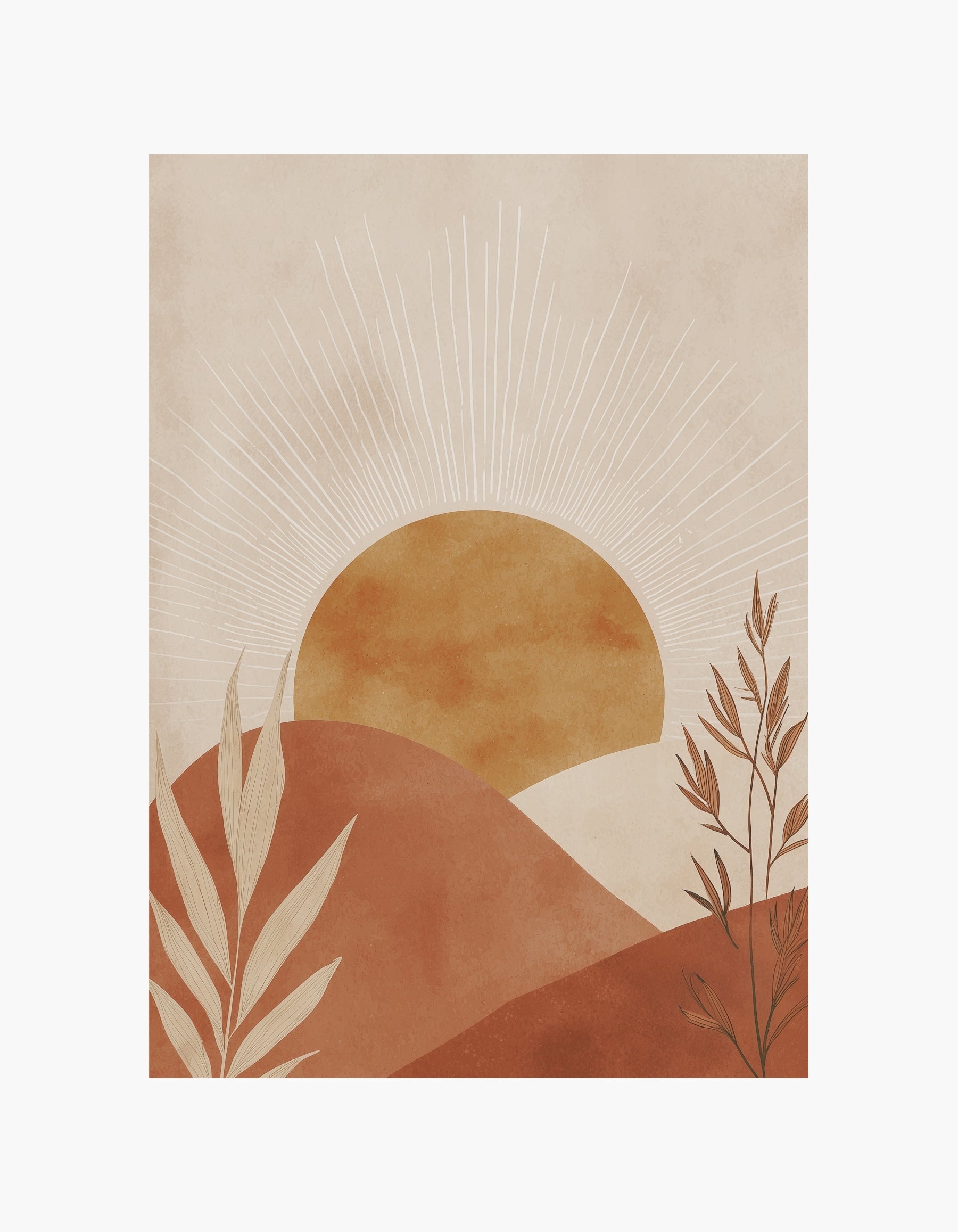 Golden Sunrise Landscape Poster