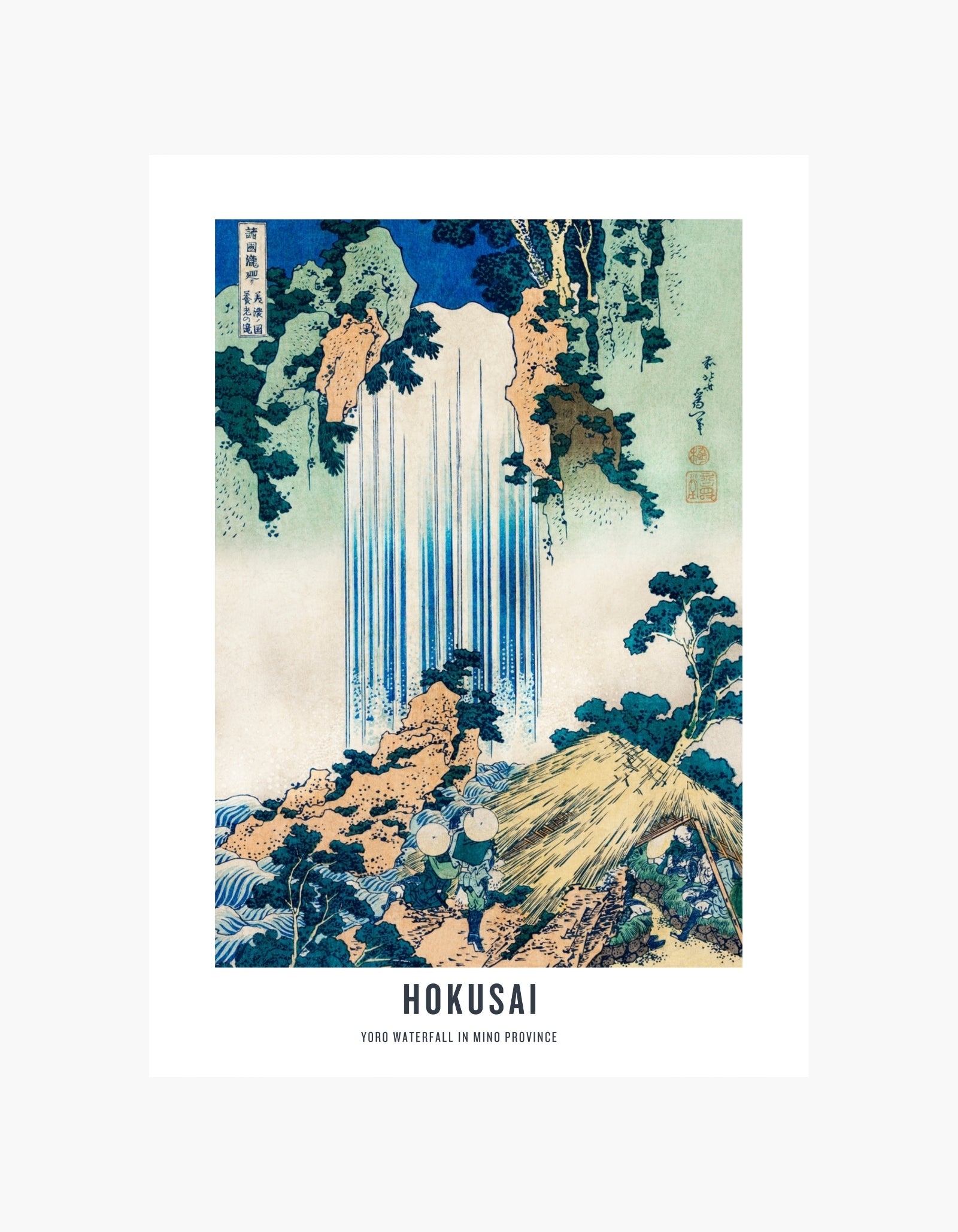 Hokusai  Yoro Waterfall in Mino Province Poster