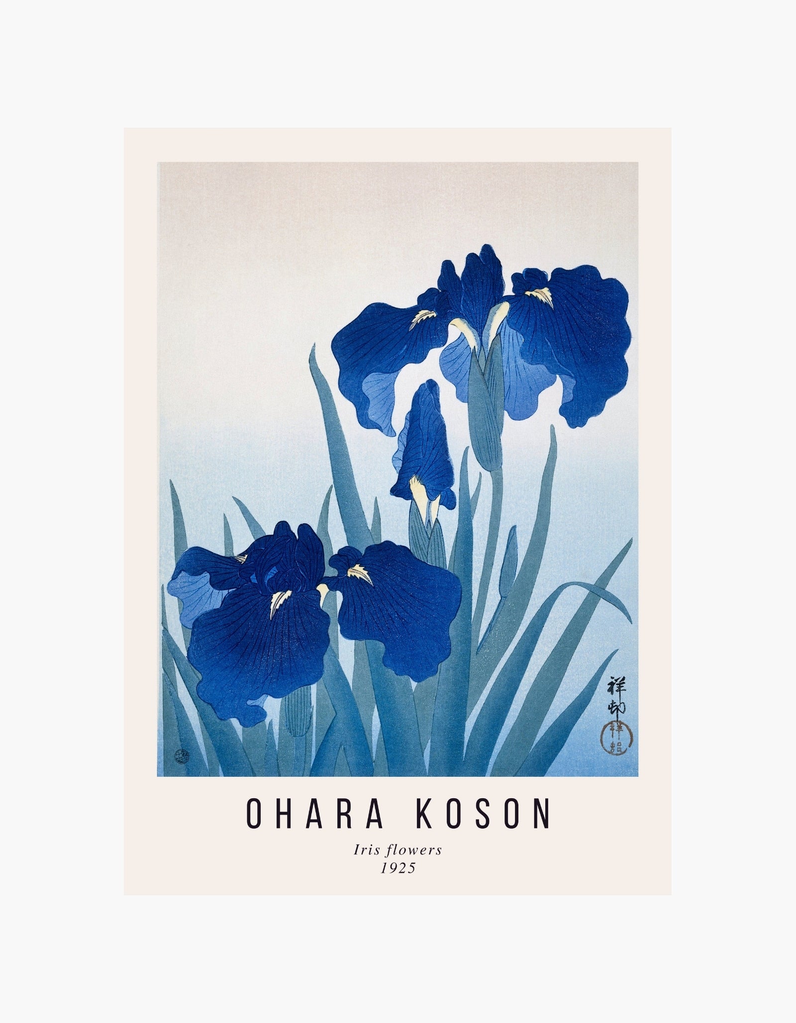 Ohara Koson Iris Flowers Poster