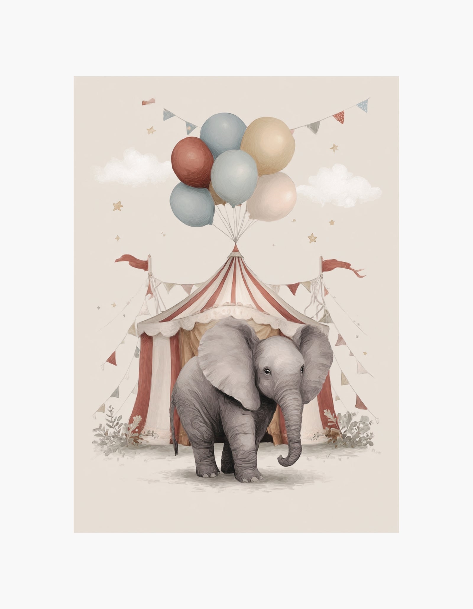 Circus Elephant Poster